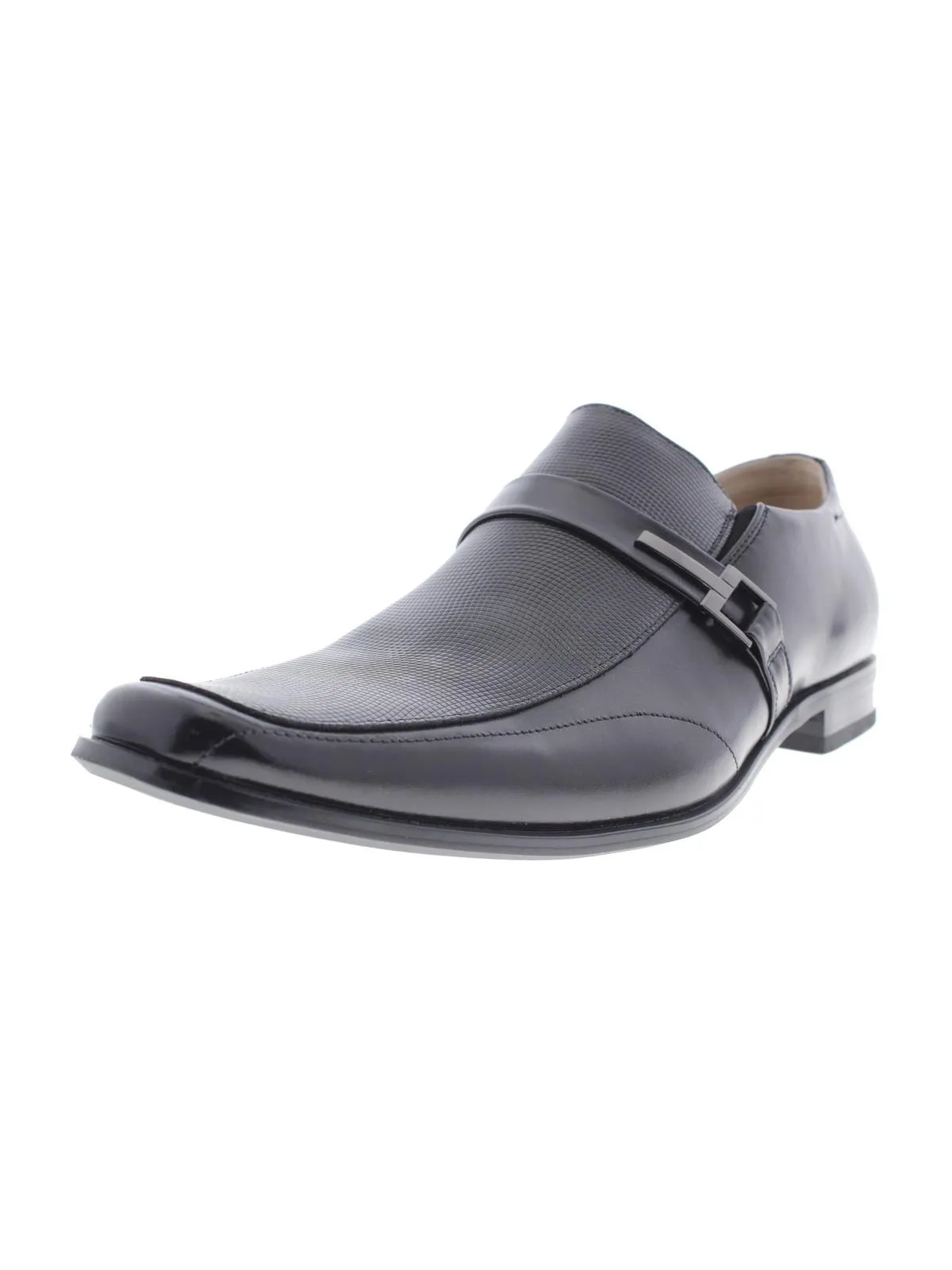 Beau Mens Leather Buckle Slip On Shoes